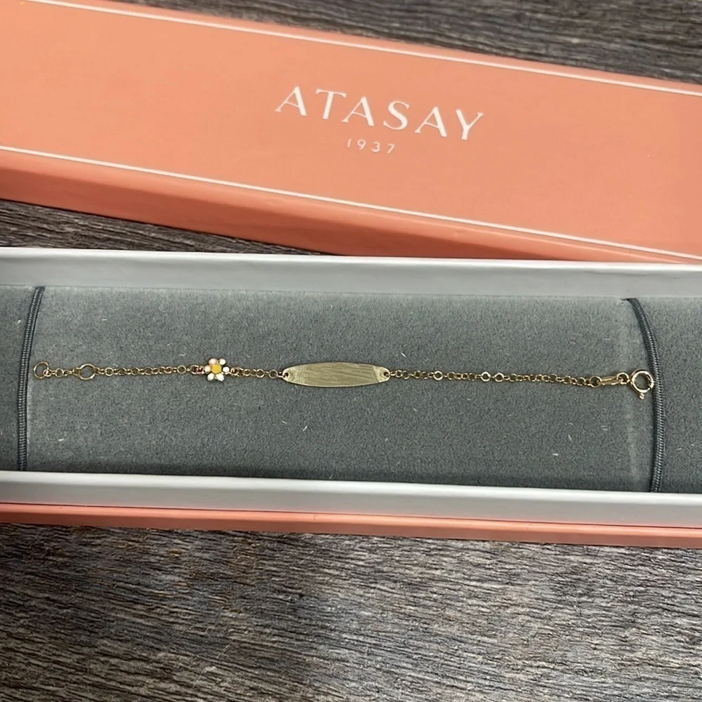 18K real gold baby bracelet